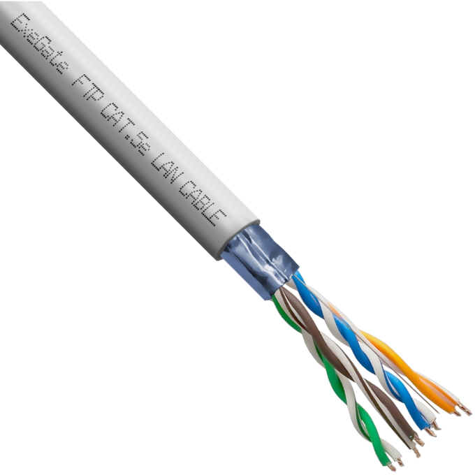 Кабель EXEGATE FUTP4-C5e-CCA-S26-IN-PVC-GY-305 FTP EX300623RUS